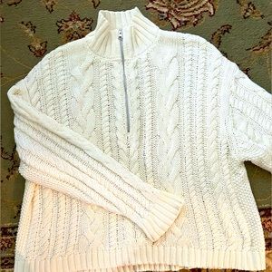 Jenni Kayne Cotton Cable Half Zip